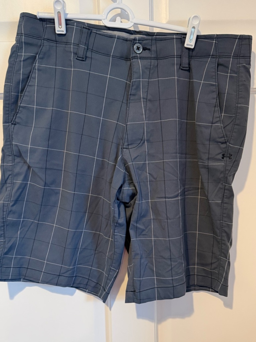 Men's Under Armour Heat Gear Blue Plaid Shorts